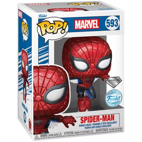 Funko Pop! Spider-Man #593 Diamond Collection Marvel Box