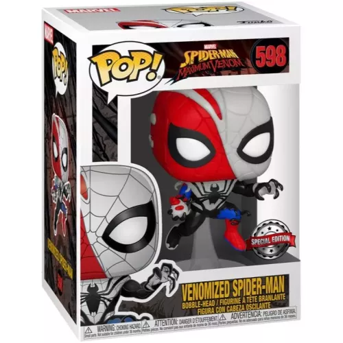 Funko Pop! Venomized Spider-Man #598 Marvel Spider-Man Maximum Venom Box