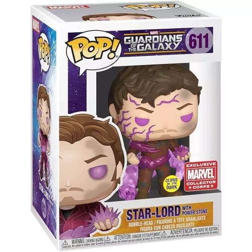 Funko Pop! Star-Lord with Power Stone #611 Glows in the Dark Box