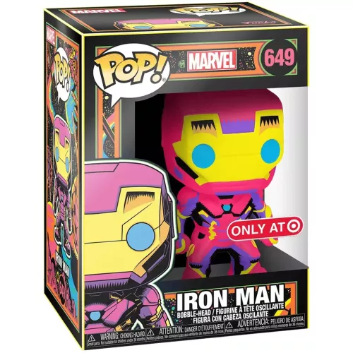Funko Pop! Iron Man #649 Blacklight Marvel Vinyl Figure Box