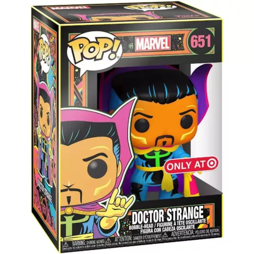 Funko Pop! Doctor Strange #651 Blacklight Marvel Vinyl Figure Box