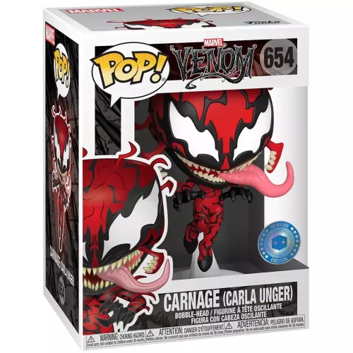 Funko Pop! Carnage (Carla Unger) #654 Marvel Venom Box