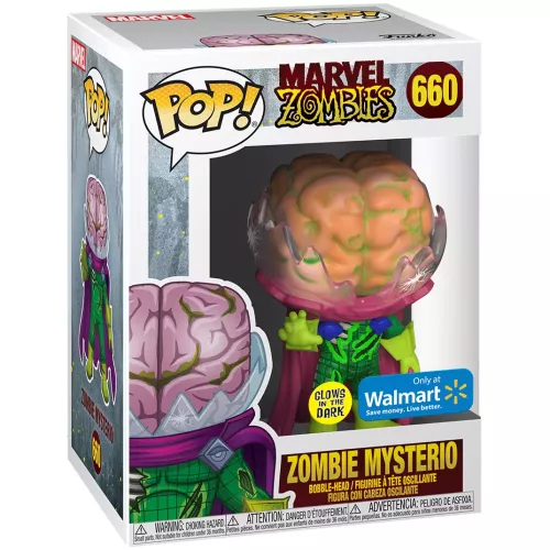 Funko Pop! Zombie Mysterio #660 Glows in the Dark Marvel Zombies Box