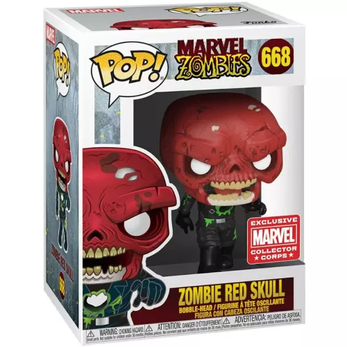 Funko Pop! Zombie Red Skull #668 Marvel Zombies Vinyl Figure Box