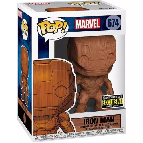Funko Pop! Iron Man #674 Wood Marvel Vinyl Figure Box