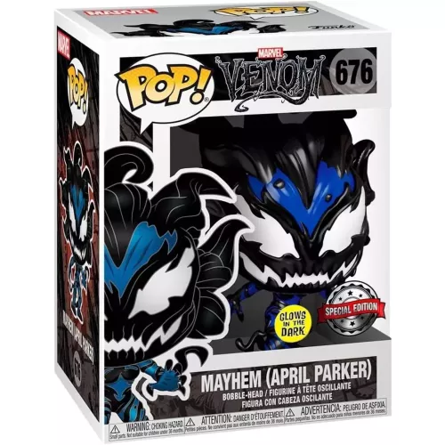 Funko Pop! Mayhem (April Parker) #676 Glows in the Dark Box