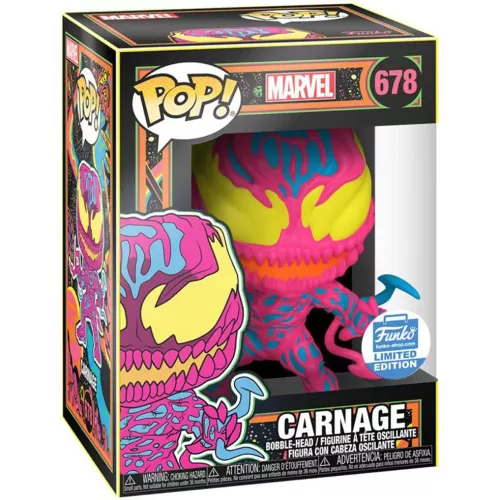 Funko Pop! Carnage #678 Blacklight Marvel Vinyl Figure Box