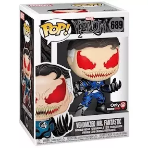 Funko Pop! Venomized Mr. Fantastic #689 Chase Metallic Box