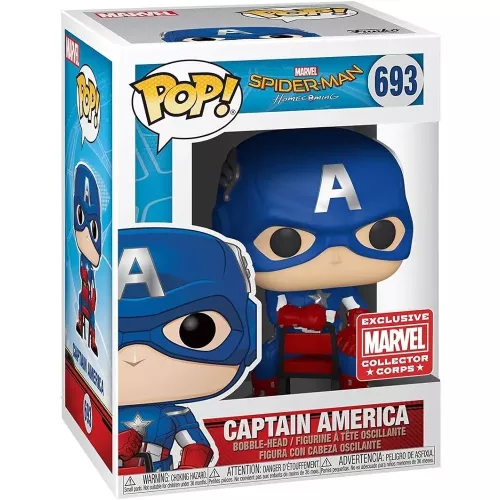 Funko Pop! Captain America #693 Chair Marvel Spider-Man Homecoming Box