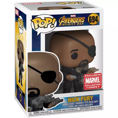 Funko Pop! Nick Fury #694 Snapped Marvel Avengers Infinity War Box