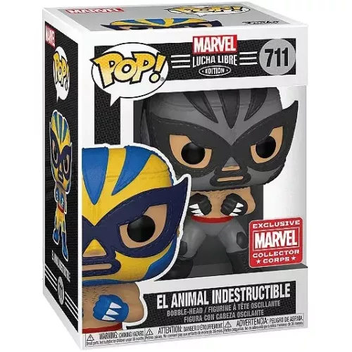 Funko Pop! El Animal Indestructible #711 Black Marvel Lucha Libre Edition Box