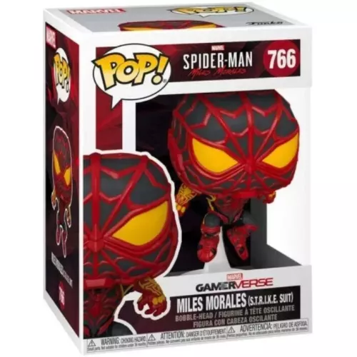 Funko Pop! Miles Morales (S.T.R.I.K.E. Suit) #766 Marvel Spider-Man Miles Morales Box