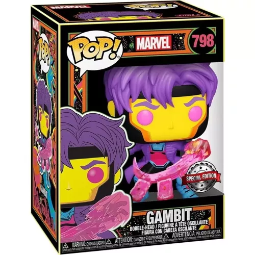 Funko Pop! Gambit #798 Blacklight Marvel Vinyl Figure Box
