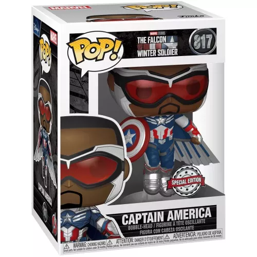 Funko Pop! Captain America #817 Flying Marvel Studios The Falcon and the Winter Soldier Box