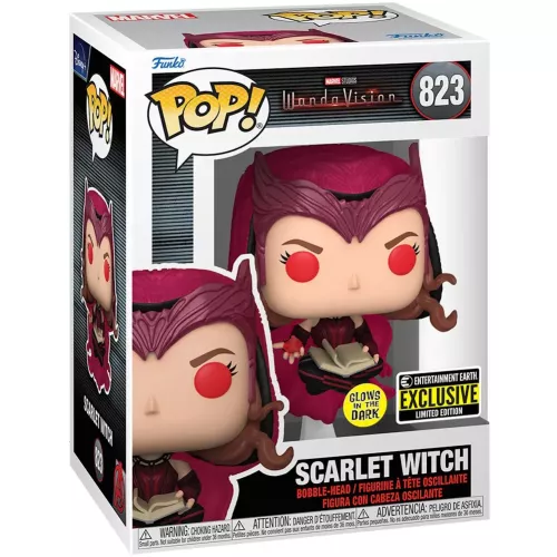 Funko Pop! Scarlet Witch #823 Glows in the Dark Marvel Studios WandaVision Box