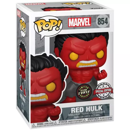 Funko Pop! Red Hulk #854 Chase Glows in the Dark Marvel Box