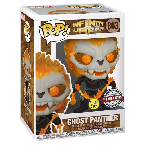 Funko Pop! Ghost Panther #863 Glows in the Dark Infinity Warps Box