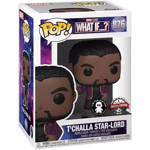 Funko Pop! T'Challa Star-Lord #876 Marvel Studios What If...? Box