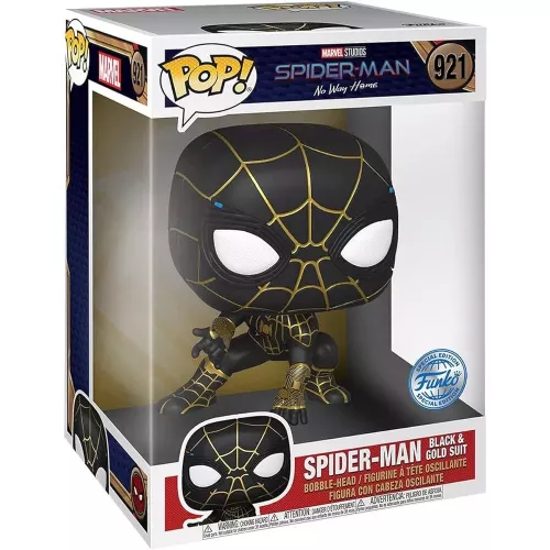 Funko Pop! Spider-Man Black & Gold Suit #921 10 Inch Box