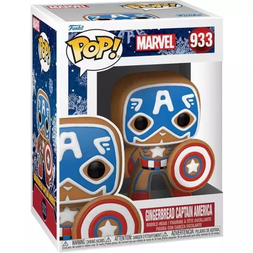 Funko Pop! Gingerbread Captain America #933 Marvel Box