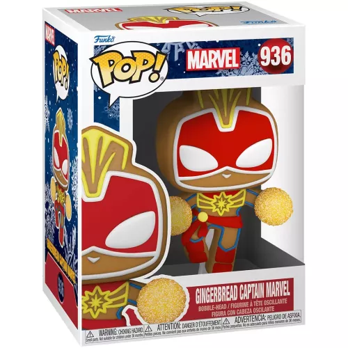 Funko Pop! Gingerbread Captain Marvel #936 Vinyl Figure Box