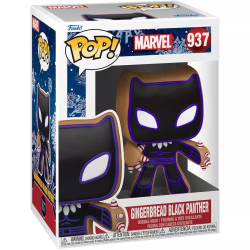 Funko Pop! Gingerbread Black Panther #937 Marvel Vinyl Figure Box