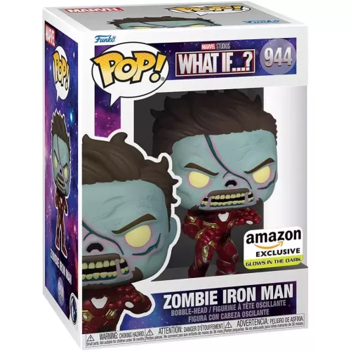 Funko Pop! Zombie Iron Man #944 Glows in the Dark Marvel Studios What If...? Box