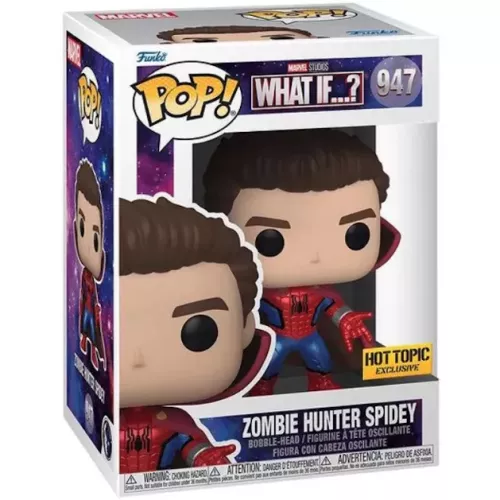 Funko Pop! Zombie Hunter Spidey #947 Unmasked Marvel Studios What If...? Box