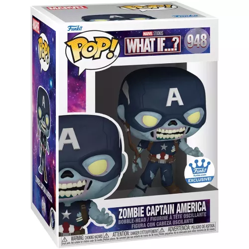 Funko Pop! Zombie Captain America #948 Marvel Studios What If...? Box