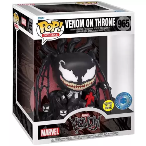 Funko Pop! Venom on Throne #965 Glows in the Dark Marvel Venom Box
