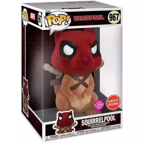 Funko Pop! Squirrelpool #967 10 Inch Flocked Deadpool Box
