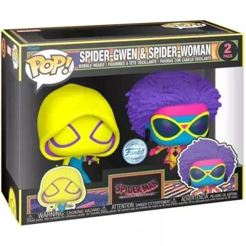 Funko Pop! Spider-Woman 2 Pack Blacklight Marvel Spider-Man Across the Spider-Verse Box