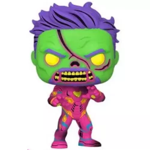 Funko Pop! Zombie Iron Man 4 Pack Blacklight Marvel Studios What If...?
