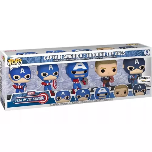Funko Pop! Captain America 5 Pack Marvel Year of the Shield Box