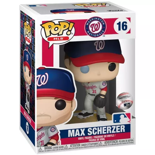 Funko Pop! Max Scherzer #16 Gray Uniform Washington Nationals Box