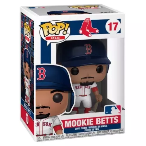 Funko Pop! Mookie Betts #17 White Uniform Boston Red Sox Box