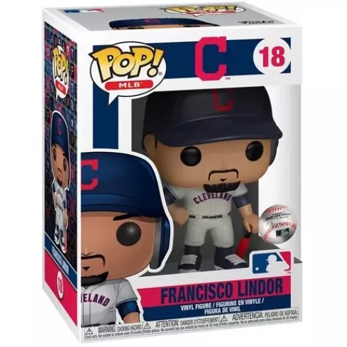 Funko Pop! Francisco Lindor #18 Gray Uniform Cleveland Guardians Box