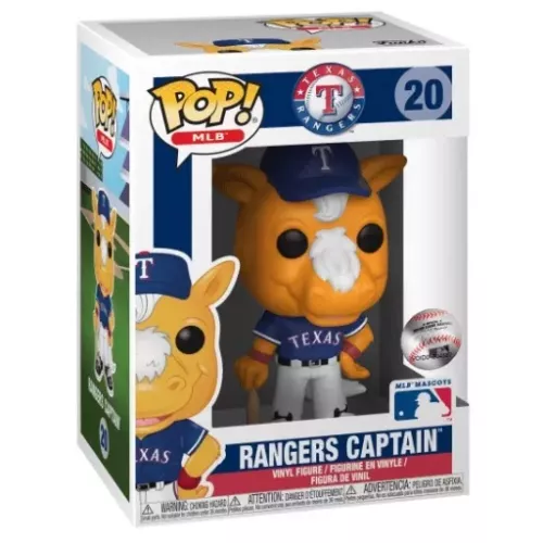 Funko Pop! Rangers Captain #20 Texas Rangers MLB Mascots Box