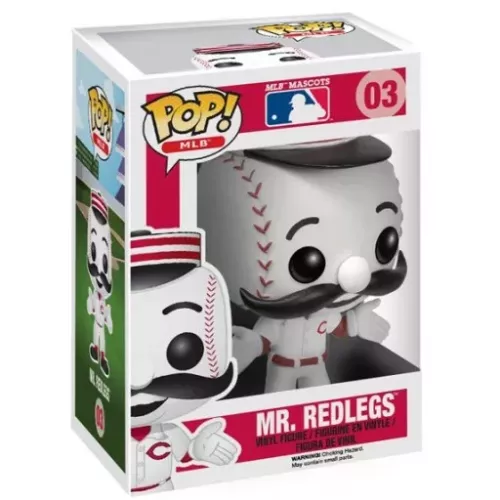 Funko Pop! Mr. Redlegs #03 White Jersey Cincinnati Reds Box
