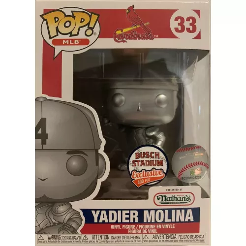 Funko Pop! Yadier Molina #33 Platinum Silver St. Louis Cardinals Box