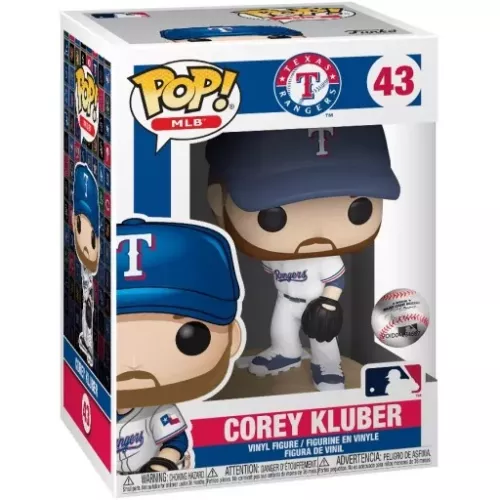 Funko Pop! Corey Kluber #43 Texas Rangers MLB Vinyl Figure Box