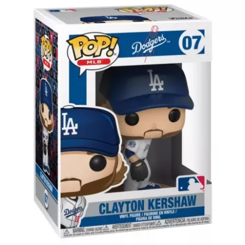 Funko Pop! Clayton Kershaw #07 White Uniform Los Angeles Dodgers Box
