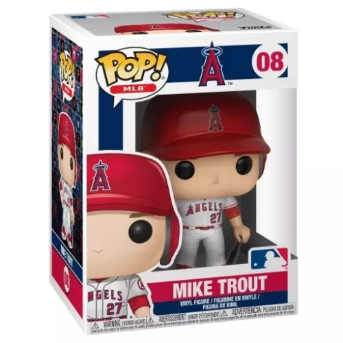 Funko Pop! Mike Trout #08 White Uniform Los Angeles Angels Box