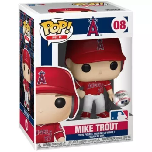 Funko Pop! Mike Trout #08 Red Uniform Los Angeles Angels Box