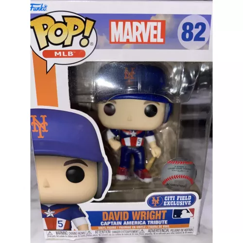 Funko Pop! David Wright #82 New York Mets Captain America Tribute Box