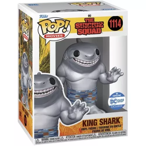 Funko Pop! King Shark #1114 Metallic DC The Suicide Squad Box