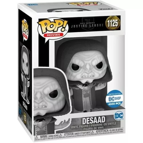 Funko Pop! Desaad #1125 Metallic Black and White Zack Snyder's Justice League Box