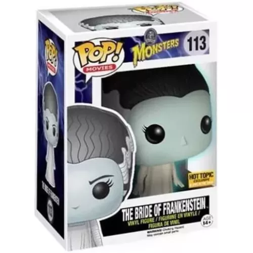 Funko Pop! The Bride of Frankenstein #113 Glows in the Dark Box