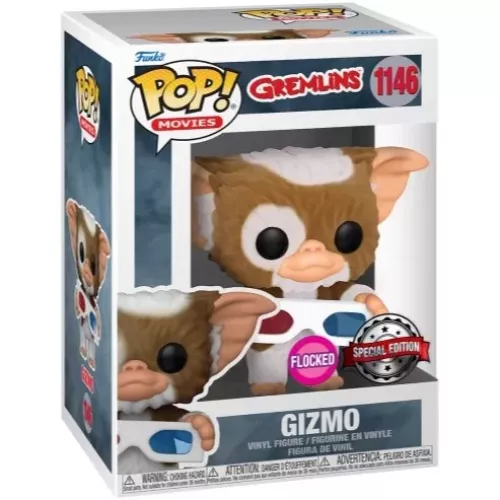 Funko Pop! Gizmo #1146 with 3-D Glasses Flocked Gremlins Box