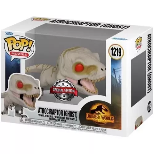 Funko Pop! Atrociraptor (Ghost) #1219 Jurassic World Dominion Box